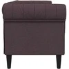 Trivietė chesterfield sofa, tamsiai rudos spalvos, audinys