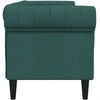 Trivietė chesterfield sofa, tamsiai žalios spalvos, audinys
