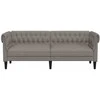 Trivietė chesterfield sofa, taupe spalvos, audinys