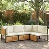 Trivietė sodo sofa, pušies medienos masyvas