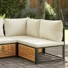 Trivietė sodo sofa, pušies medienos masyvas