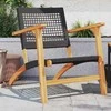 Trivietė sodo sofa su pagalvėlėmis, juodos spalvos, poliratanas