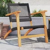 Trivietė sodo sofa su pagalvėlėmis, juodos spalvos, poliratanas