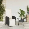 Trivietė sodo sofa su pagalvėlėmis, smėlio spalvos, poliratanas