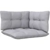 Trivietė sodo sofa su pilkomis pagalvėlėmis, pušies masyvas