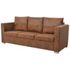 Trivietė sofa, 191x73x82cm, dirbtinė zomšos oda