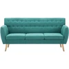 Trivietė sofa, audinio apmušalas, 172x70x82cm, žalia