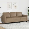 Trivietė sofa, kapučino spalvos, 180cm, dirbtinė oda