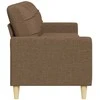 Trivietė sofa, rudos spalvos, 210cm, audinys