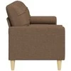 Trivietė sofa su pagalvėlėmis, rudos spalvos, 210cm, audinys