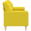 Trivietė sofa su pagalvėlėmis, šviesiai geltona, 210cm, audinys