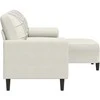 Trivietė sofa su pakoja, kreminės spalvos, 180cm, aksomas