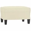 Trivietė sofa su pakoja, kreminės spalvos, 180cm, dirbtinė oda