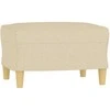 Trivietė sofa su pakoja, kreminės spalvos, 180cm, audinys
