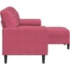 Trivietė sofa su pakoja, raudonojo vyno spalvos, 180cm, aksomas