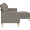 Trivietė sofa su pakoja, taupe spalvos, 210cm, audinys