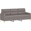 Trivietė sofa su pakoja, taupe spalvos, 180cm, audinys