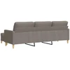 Trivietė sofa su pakoja, taupe spalvos, 210cm, audinys