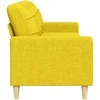 Trivietė sofa, šviesiai geltonos spalvos, 180cm, audinys