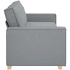 Trivietė sofa, šviesiai pilka, 220x78x84 cm, audinys