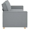 Trivietė sofa, šviesiai pilka, 220x78x84 cm, audinys