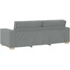 Trivietė sofa, šviesiai pilka, 220x78x84 cm, audinys