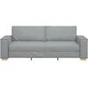 Trivietė sofa, šviesiai pilka, 220x78x84 cm, audinys