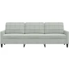 Trivietė sofa, šviesiai pilkos spalvos, 210cm, aksomas