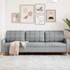 Trivietė sofa, šviesiai pilkos spalvos, 210cm, audinys