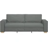 Trivietė sofa, tamsiai pilka, 220x78x84 cm, audinys