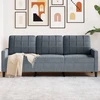 Trivietė sofa, tamsiai pilkos spalvos, 180cm, aksomas