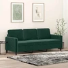 Trivietė sofa, tamsiai žalios spalvos, 180cm, aksomas
