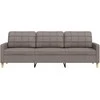 Trivietė sofa, taupe spalvos, 180cm, audinys