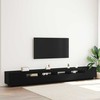 TV staliukas TV spintelių komplektas 3 pcs Juoda 300 x 35 x 40 cm