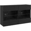 TV staliukas TV sieninė spintelė 98,5 x 30 x 60,5 cm Juodas ąžuolas