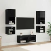 TV staliukas TV sieniniai vienetai 8 vnt. 30,5 x 30 x 60 cm Juodas ąžuolas