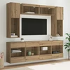 TV staliukas TV sieninio kabineto komplektas 6 vnt. 197 x 30 x 60,5 cm