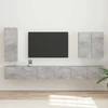 TV staliukas TV sieninio kabineto komplektas 6 vnt. Betono pilka