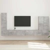 TV staliukas TV sieninio kabineto komplektas 6 vnt. Betono pilka