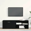 TV staliukas TV spintelė, juodo ąžuolo spalvos, 120x34x37 cm, inžinerinė mediena