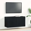 TV spintelė, juodo ąžuolo spalvos, 80x30x41 cm, inžinerinė mediena