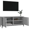 TV staliukas TV spintelė su durelėmis, pilka ąžuolo, 102x35x45cm, mediena