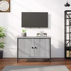 TV spintelė su durelėmis, pilka ąžuolo, 60x35x45cm, mediena