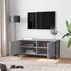 TV staliukas TV spintelė su durelėmis, pilka ąžuolo, 102x35x45cm, mediena
