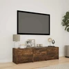 TV staliukas TV spintelė su LED 140 x 34 x 40 cm Rūkytas Ąžuolas