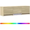 TV staliukas TV spintelė su LED 140 x 34 x 40 cm Sonoma ąžuolas