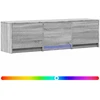 TV staliukas TV spintelė su LED 140x34x40 cm Pilka Sonoma Dirbtinė mediena