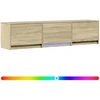 TV staliukas TV spintelė su LED 165 x 34 x 40 cm Sonoma ąžuolas