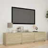 TV staliukas TV spintelė su LED 165 x 34 x 40 cm Sonoma ąžuolas