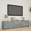 TV staliukas TV spintelė su LED 165x34x40 cm Pilka Sonoma Dirbtinė mediena